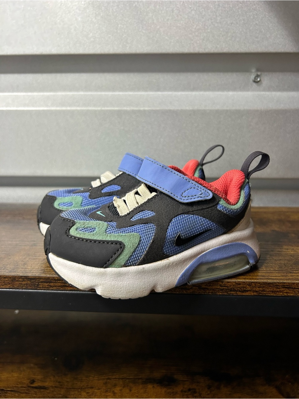 Nike Air Max 200 (TD) Toddler Shoes Sz 7C Royal Pulse Oil Grey AT5629 400